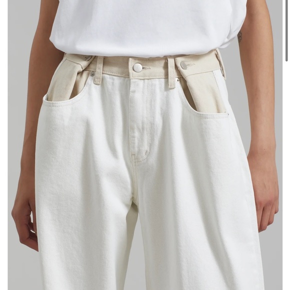 The Frankie Shop Hayla Contrast Denim - Picture 4 of 11